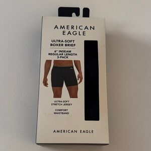 American Eagle Boxer Briefs Mens Small Black Ultra Soft 3 Pack